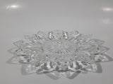 Vintage Pointed Edge Sunburst Flower Pattern 6 1/2" Depression Glass Plate Dish