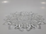 Vintage Pointed Edge Sunburst Flower Pattern 6 1/2" Depression Glass Plate Dish