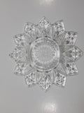 Vintage Pointed Edge Sunburst Flower Pattern 6 1/2" Depression Glass Plate Dish