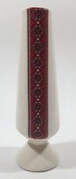 Red Ukrainian Pattern 6" Tall Ceramic Bud Vase