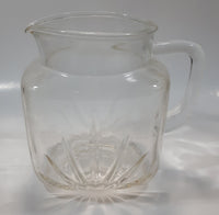 Vintage 1950s Federal Glass Star Base Pattern Water Pitcher Jug 5 1/2" Tall