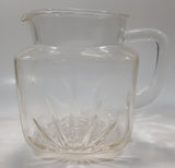 Vintage 1950s Federal Glass Star Base Pattern Water Pitcher Jug 5 1/2" Tall