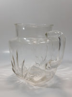 Vintage 1950s Federal Glass Star Base Pattern Water Pitcher Jug 5 1/2" Tall