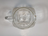 Vintage 1950s Federal Glass Star Base Pattern Water Pitcher Jug 5 1/2" Tall