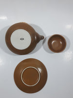 Vintage Japanese Clay Teapot And Saucer Set