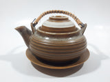 Vintage Japanese Clay Teapot And Saucer Set