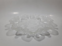 Mikasa Christmas Story Frosted Glass Child Throwing Snow Balls with Trees Embossed Glass Frilled Edge 10" Candy Dish