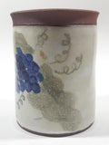 Fruit Grape Themed 5 1/2" Tall Stoneware Pottery Utensil Holder