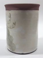 Fruit Grape Themed 5 1/2" Tall Stoneware Pottery Utensil Holder