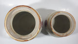 Brownstone Bowen Island 8" Tall and 5 1/2" Tall Stoneware Pottery Vases Set of 2