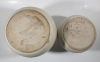Brownstone Bowen Island 8" Tall and 5 1/2" Tall Stoneware Pottery Vases Set of 2