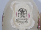 Vintage LEDA Royal Stafford Shire Pottery A.J. Wilkinson Ltd Honeyglaze Oberon Footed Gravy Boat and Plate Made in England Both Numbered 1000