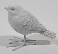 AuldHome Silver Bird Ornament Painted White