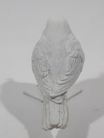 AuldHome Silver Bird Ornament Painted White