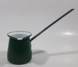 Vintage Small Green Enamel Butter Warmer