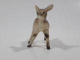 Vintage Baby Deer Fawn Miniature 2 1/8" Long Porcelain Figure