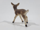 Vintage Baby Deer Fawn Miniature 2 1/8" Long Porcelain Figure