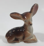 Vintage Baby Deer Fawn Miniature 3" Long Porcelain Figurine Made in Japan