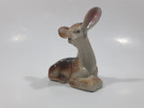 Vintage Baby Deer Fawn Miniature 3" Long Porcelain Figurine Made in Japan