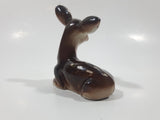 Vintage Baby Deer Fawn Miniature 3" Long Porcelain Figurine Made in Japan