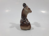 Vintage Baby Deer Fawn Miniature 3" Long Porcelain Figurine Made in Japan