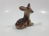 Vintage Baby Deer Fawn Miniature 3" Long Porcelain Figurine Made in Japan