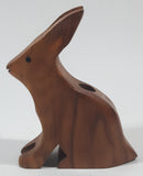 Bunny Rabbit Shaped Carved Wood 4 1/8" Tall