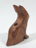 Bunny Rabbit Shaped Carved Wood 4 1/8" Tall