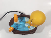 1996 Warner Bros. Looney Tunes Westclox Tweety Bird Cartoon Character In Bath Tub Alarm Clock Collectible