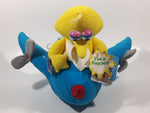 1990 Applause Jim Henson Sesame Street Big Bird in Blue Airplane 12" Stuffed Toy Hand Puppet Character with Tags