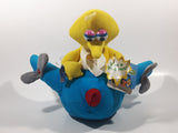 1990 Applause Jim Henson Sesame Street Big Bird in Blue Airplane 12" Stuffed Toy Hand Puppet Character with Tags