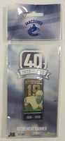 1970 - 2010 Vancouver Canucks 40th Anniversary Naslund 1996 - 2008 Retirement Banner Enamel Metal Lapel Pin New in Package