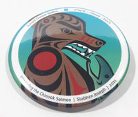 Burrard Chinook SeaBus Honouring the Chinook Salmon 2 1/2" Round Button Pin