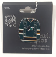 Maxwell House NHL Ice Hockey San Jose Sharks Jersey Shaped Pin New