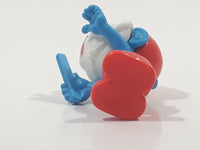 1996 Kinder Surprise Smurf Conductor 2" Tall Plastic Toy Figure
