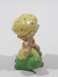 Vintage 1981 A.G.C. Kenner Strawberry Shortcake Apple Dumplin and Tea Time Turtle 1 3/4" Tall Toy Figure