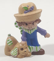 Vintage 1981 A.G.C. Kenner Strawberry Shortcake Huckleberry Pie and Pupcake 2 1/4" Tall Toy Figure