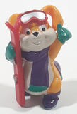 Ferrero Kinder Surprise Happy Rabbits Ski Skier Bunny 1 5/8" Tall Plastic Toy Figure