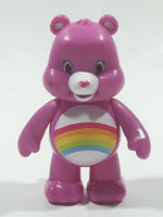 JP Just Play TCFC The Care Bears Rainbow Cheer Bear Pink 3" Tall Toy Figure