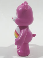 JP Just Play TCFC The Care Bears Rainbow Cheer Bear Pink 3" Tall Toy Figure