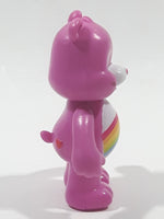 JP Just Play TCFC The Care Bears Rainbow Cheer Bear Pink 3" Tall Toy Figure