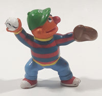 Applause Muppets Sesame Street Ernie Baseball Player Pitcher Character 2 1/2" Tall Hard Rubber Toy