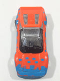 Vintage 1986 Matchbox Burnin Key Cars Ferrari Orange and Blue Die Cast Toy Car Vehicle