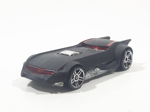 2011 Hot Wheels Track Stars The Batman Batmobile Animated Series Flat Black Die Cast Toy Character Car Vehicle