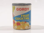 Vintage Gordy Fruit Cocktail In Heavy Syrup Miniature 1 1/2" Tall Plastic Toy Food Can