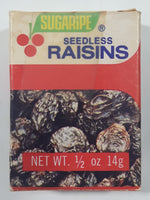 Vintage Sugaripe Seedless Raisins 1/2 Oz 14g Small Box EMPTY