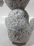 Blue Floral Pattern Elephant 11" Tall Stuffed Animal Toy