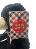 BC Liquor Stores Share A Bear Black Teddy Bear 11" Tall Stuffed Animal Toy with Tags