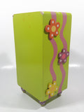 Colorful Three Drawer 8 1/2" Tall Wood Trinket Jewelry Box