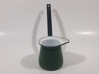 Vintage Small Green Enamel Butter Warmer